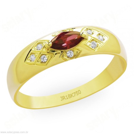 Anél de Formatura em Ouro Tradicional