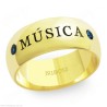 Anél Formatura em Ouro com Escrita