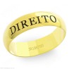 Anél Formatura em Ouro com Escrita