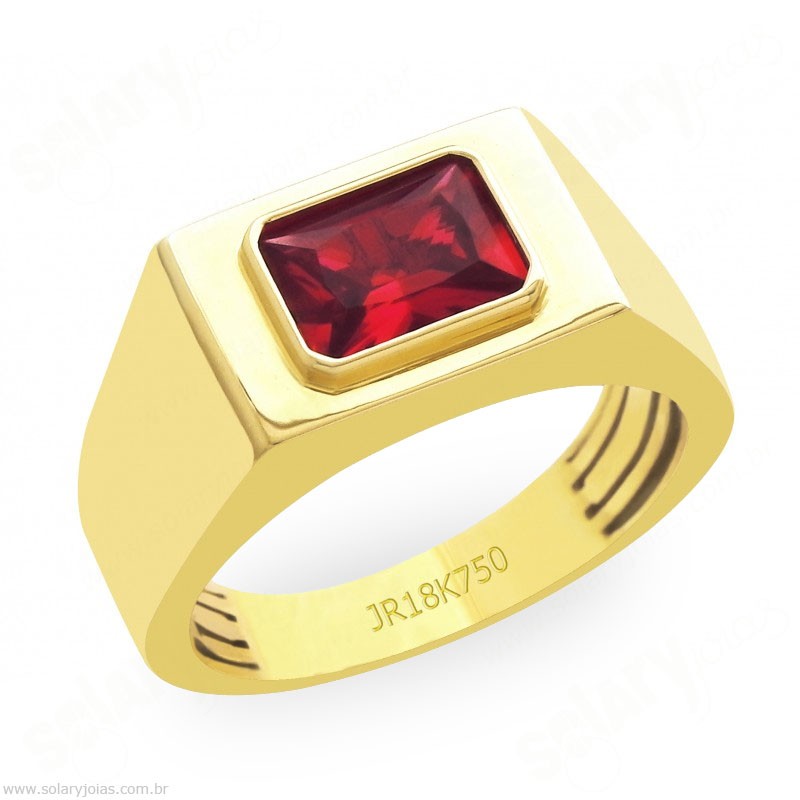 Anél Masculino com Pedra