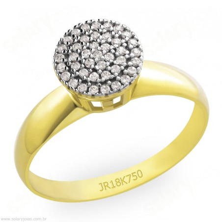 Anél em Ouro com Pedras
