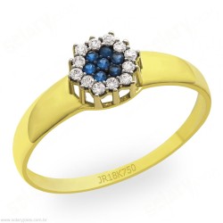 Anél em Ouro com Pedras