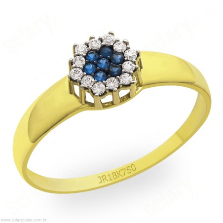 Anél em Ouro com Pedras