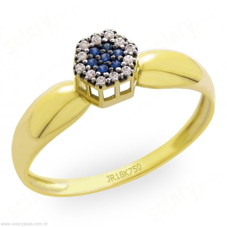 Anél em Ouro com Pedras