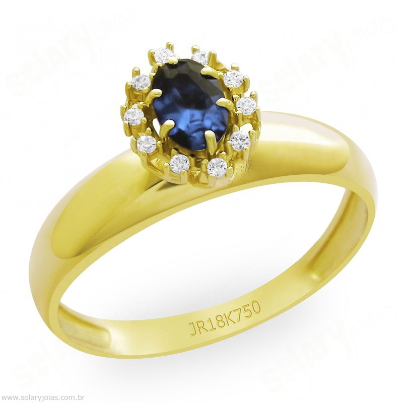 Anél em Ouro com Pedras