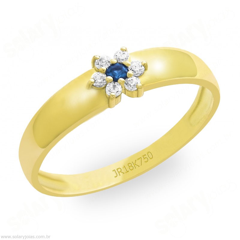 Anél em Ouro com Pedras