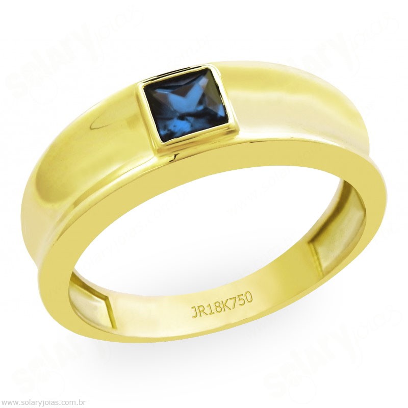 Anél em Ouro com Pedra