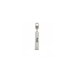 Berloque em Prata Placa Paz