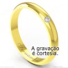 Aliança em Ouro 18k com Brilhante