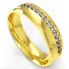 Aliança em Ouro 18k com Brilhantes
