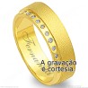 Aliança em Ouro 18k com Brilhantes