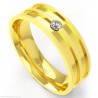 Aliança em Ouro 18k com Brilhante