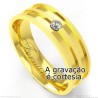 Aliança em Ouro 18k com Brilhante