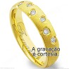 Aliança em Ouro 18k com Brilhantes