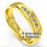 Aliança em Ouro 18k com Brilhantes