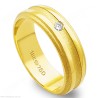 Aliança em Ouro 18k com Brilhante