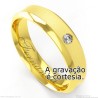 Aliança em Ouro 18k com Brilhante