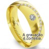Aliança em Ouro 18k com Brilhantes