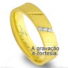 Aliança em Ouro 18k com Brilhantes