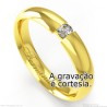 Aliança em Ouro 18k com Brilhante