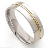 Aliança em Ouro Branco 18k