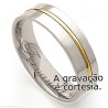 Aliança em Ouro Branco 18k