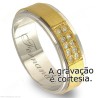 Aliança em Ouro Branco 18k com Brilhantes