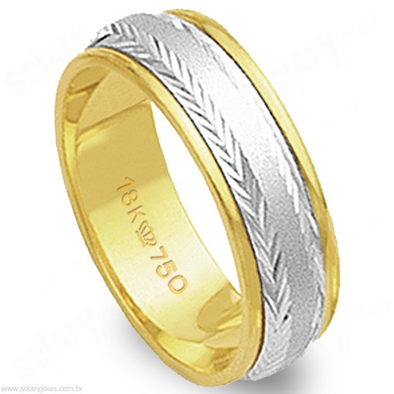 Aliança em Ouro 18k Bodas
