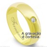 Aliança em Ouro 18k com Brilhante