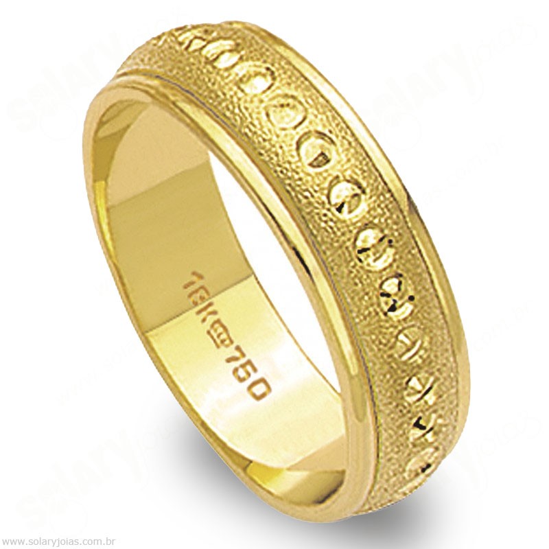 Aliança em Ouro 18k Bodas