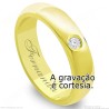Aliança em Ouro 18k com Brilhante