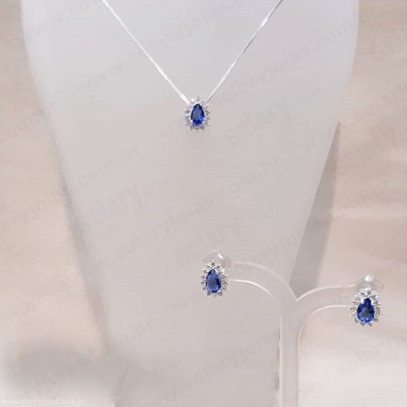 Conjunto em Prata com Zircônias
