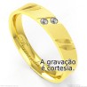 Aliança em Ouro 18k com Brilhantes
