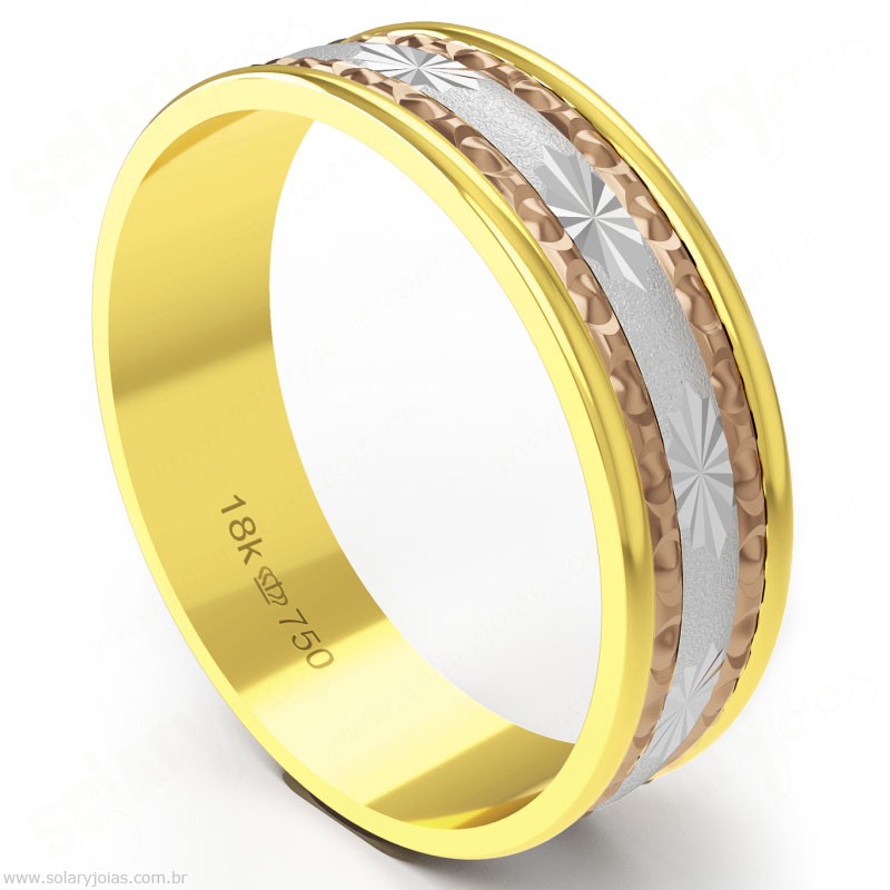 Aliança em Ouro 18k Bodas