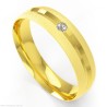 Aliança em Ouro 18k com Brilhante
