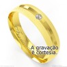 Aliança em Ouro 18k com Brilhante