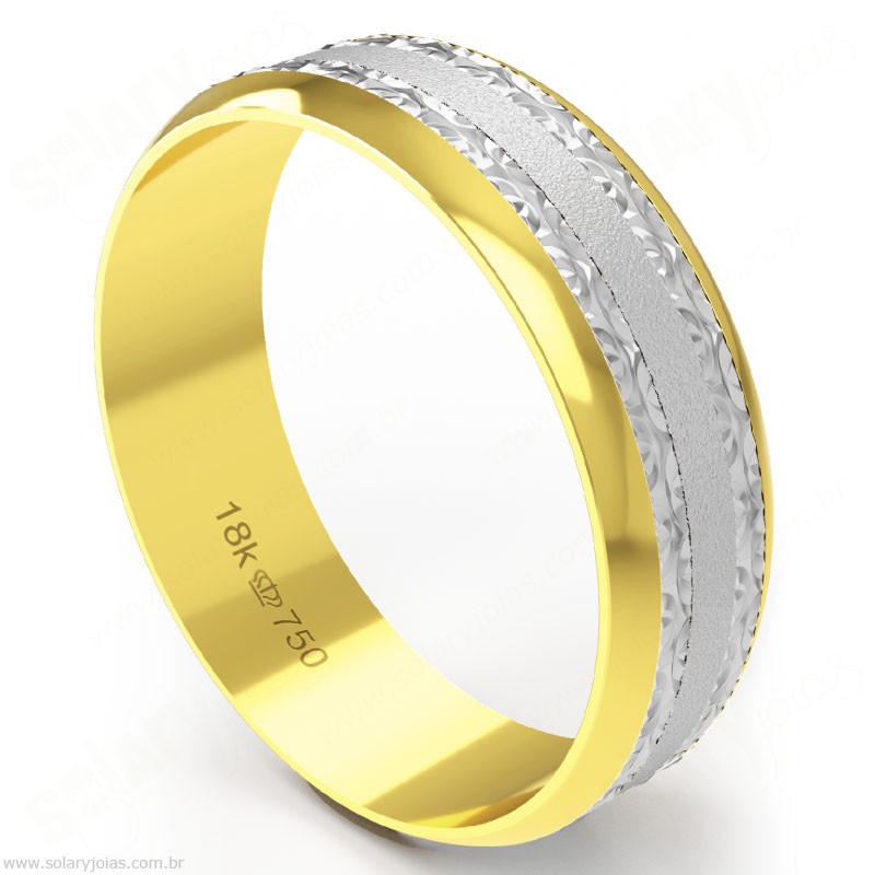 Aliança em Ouro 18k Bodas