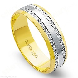 Aliança em Ouro 18k Bodas
