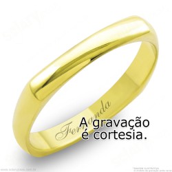 Aliança em Ouro 18k Chapa