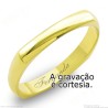 Aliança em Ouro 18k Chapa
