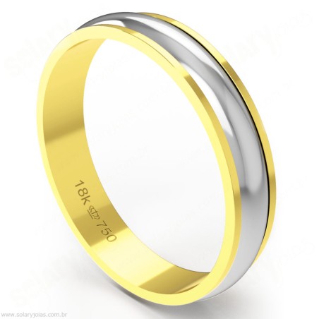 Aliança em Ouro 18k Bodas