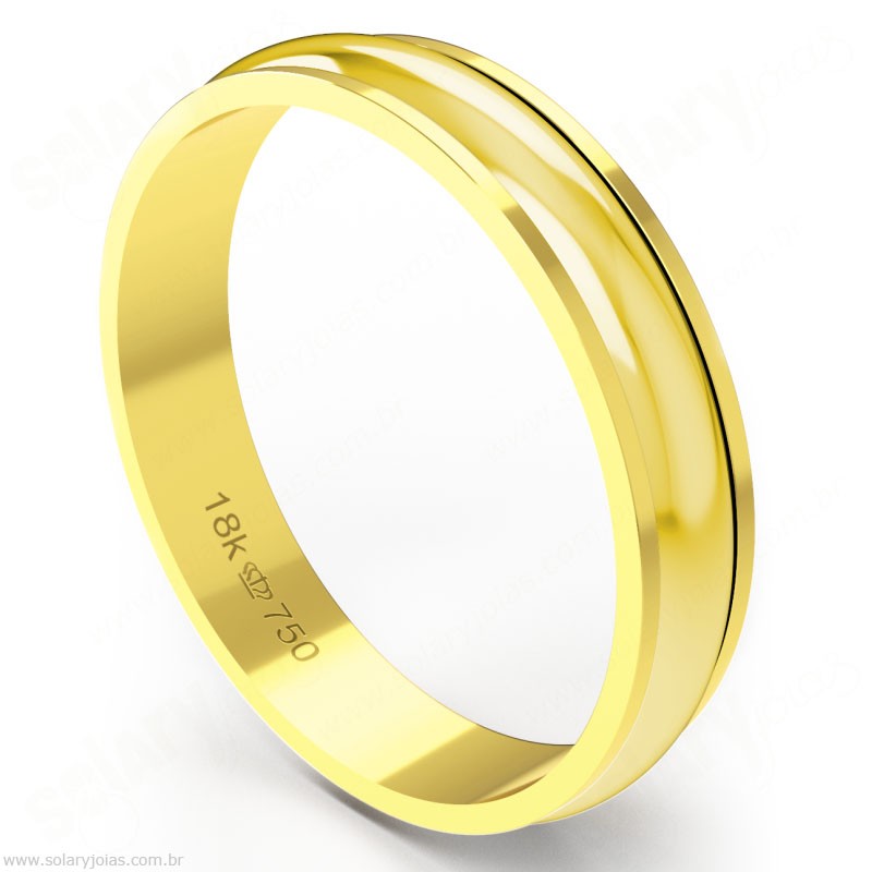 Aliança em Ouro 18k Bodas