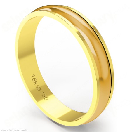 Aliança em Ouro 18k Bodas