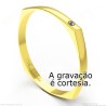 Aliança em Ouro 18k Chapa com Brilhante