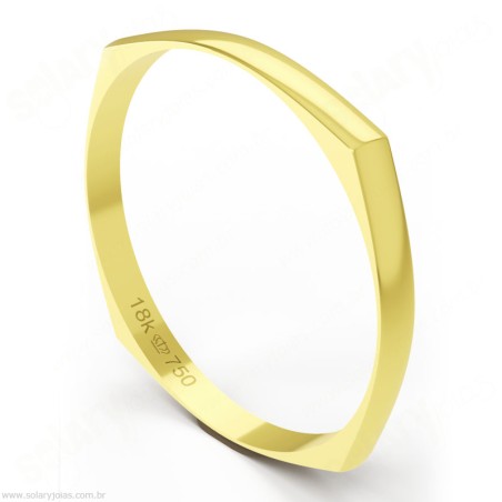 Aliança em Ouro 18k Chapa