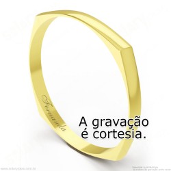 Aliança em Ouro 18k Chapa