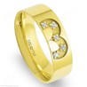 Aliança em Ouro 18k com Brilhantes