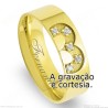 Aliança em Ouro 18k com Brilhantes