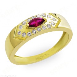 Anél de Formatura em Ouro Tradicional