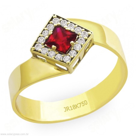 Anél de Formatura em Ouro Tradicional